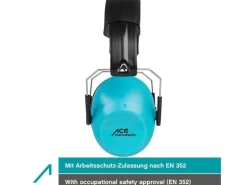 ACE Gehörschutz ACE SHH EN 352-1 Zertifiziert, -26dB, Blau