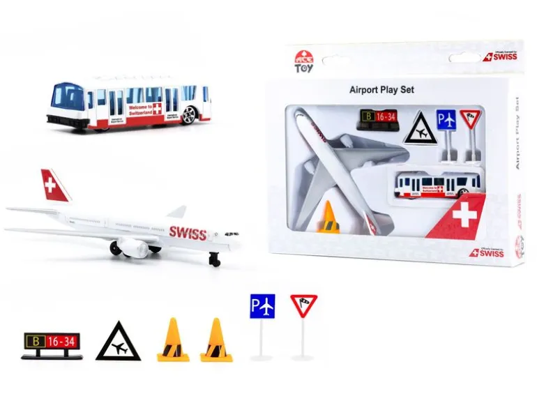 ACE Toy Airport Play Set Swiss 1:87