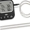 ADE Digitales Braten- und Ofenthermometer Schwarz