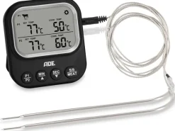 ADE Digitales Braten- und Ofenthermometer Schwarz