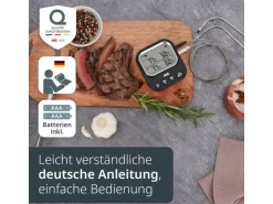 ADE Digitales Braten- und Ofenthermometer Schwarz