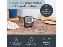 ADE Digitales Braten- und Ofenthermometer Schwarz