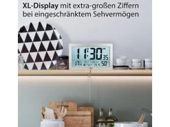 ADE Funk-Wanduhr XL, Silber