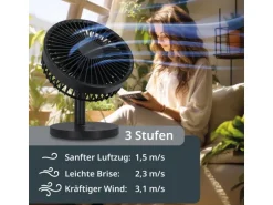 ADE Tischventilator kabellos Anthrazit