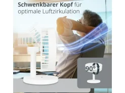 ADE Tischventilator kabellos Weiss