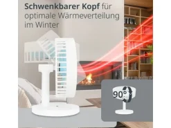 ADE Tischventilator kabellos Weiss