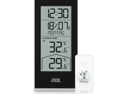 ADE Wetterstation mit Funk-Aussensensor Schwarz