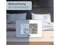 ADE Wetterstation mit Funk-Aussensensor Weiss