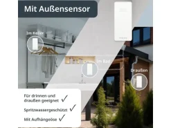 ADE Wetterstation mit Funk-Aussensensor Weiss