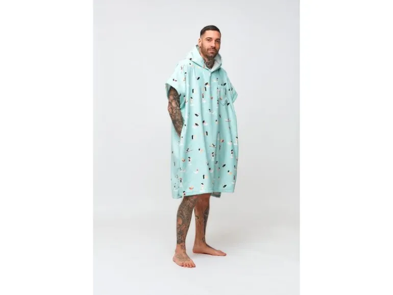 AfterEssentials INLINE SERIES PONCHO One Size, Hellblau
