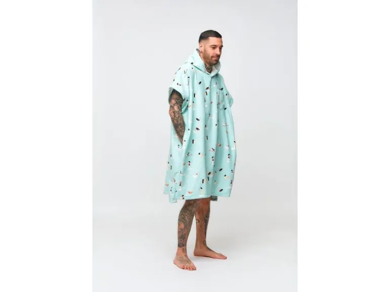 AfterEssentials INLINE SERIES PONCHO One Size, Hellblau
