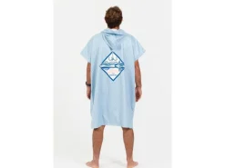 AfterEssentials INLINE SERIES PONCHO One Size, Weiss/Hellblau