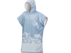 AfterEssentials INLINE SERIES PONCHO One Size, Weiss/Hellblau