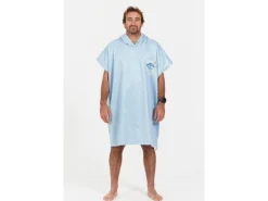 AfterEssentials INLINE SERIES PONCHO One Size, Weiss/Hellblau