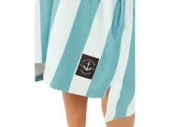 AfterEssentials SWIM CLUB PONCHO One Size, Grün/Weiss