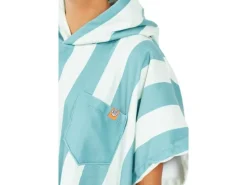 AfterEssentials SWIM CLUB PONCHO One Size, Grün/Weiss