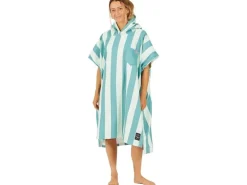 AfterEssentials SWIM CLUB PONCHO One Size, Grün/Weiss