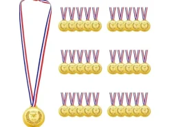 alldoro 30 Medaillen für Kinder Gold, 30-teilig, Kunststoff