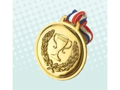alldoro 30 Medaillen für Kinder Gold, 30-teilig, Kunststoff