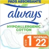 Always Binde Cotton Normal Gr.1 22 Stück