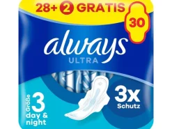 Always Binde mit Flügeln Ultra Day&Night 30 Stück