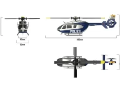 Amewi Helikopter AFX-135 Polizei 4-Kanal Singlerotor RTF