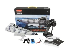 Amewi Militärboot Black Turbo Weiss, 420 mm, RTR