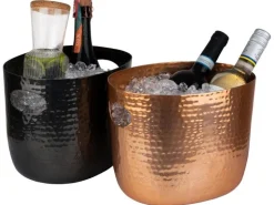 APS APS Wein Sektkühler Large 3.9 Liter, Schwarz