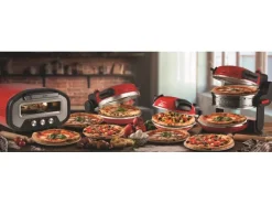 Ariete Pizzaofen ARI-3901 Elektrischer Pizzaofen Schamottstein Rot