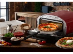 Ariete Pizzaofen ARI-3901 Elektrischer Pizzaofen Schamottstein Rot