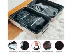 Atacama Premium Kompressions Packwürfel - 6er-Set Schwarz