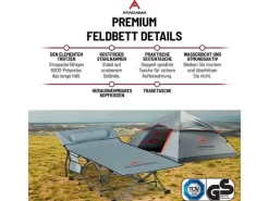 Atacama XXL Feldbett Dunkelgrau