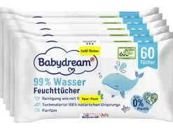 Babydream Feuchttücher 99% Wasser 6 X 60 Stück
