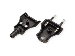 Bachmann Euroflachstecker 2.5A / 250 V mit Schraubanschluss schwarz