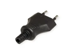 Bachmann Euroflachstecker 2.5A / 250 V mit Schraubanschluss schwarz
