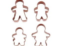 BackshopSchweiz Ausstechformen Lebkuchen Familie Set Edelstahl, 4-teilig