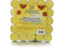 balthasar Outdoor Teelichter Citronella 25 Stück, Gelb