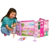 Barbie Barbie Wochenend-Haus mit Puppe, 30 cm, 4 Spielbereiche