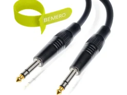 Bemero Audio-Kabel 6.3 Klinken - 6.3 Klinken 1.5 m, Schwarz