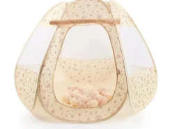 bieco Pop up Spielzelt und Bällebad Dots Gelb/rosa