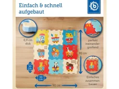 bieco Puzzlematte Tiermotiv, Zug Mehrfarbig, 18-teilig