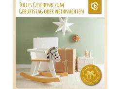 bieco Schaukelpferd aus Holz Weiss