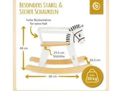 bieco Schaukelpferd aus Holz Weiss