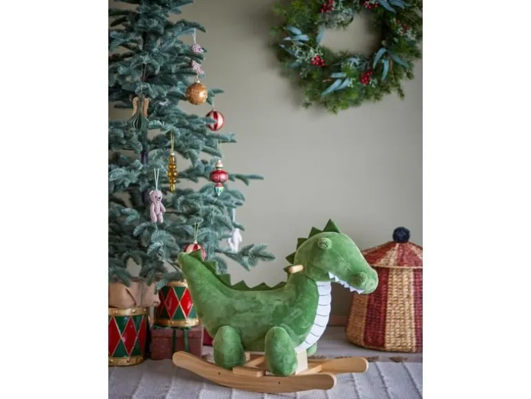 Bloomingville Schaukeltier Arnie Crocodile, Grün, Polyester