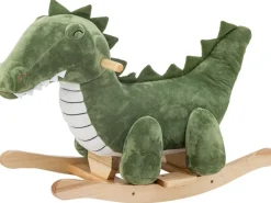 Bloomingville Schaukeltier Arnie Crocodile, Grün, Polyester