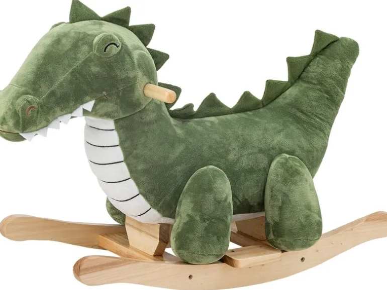 Bloomingville Schaukeltier Arnie Crocodile, Grün, Polyester