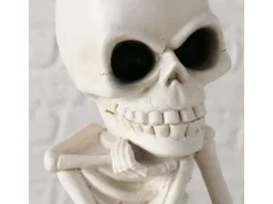 Boltze Aufsteller Skull 17 cm, Weiss