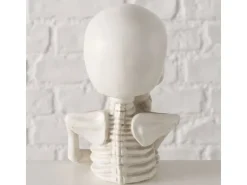 Boltze Aufsteller Skull 17 cm, Weiss