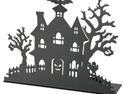 Boltze Teelichthalter Hollie 25 x 8 x 20 cm, Schwarz