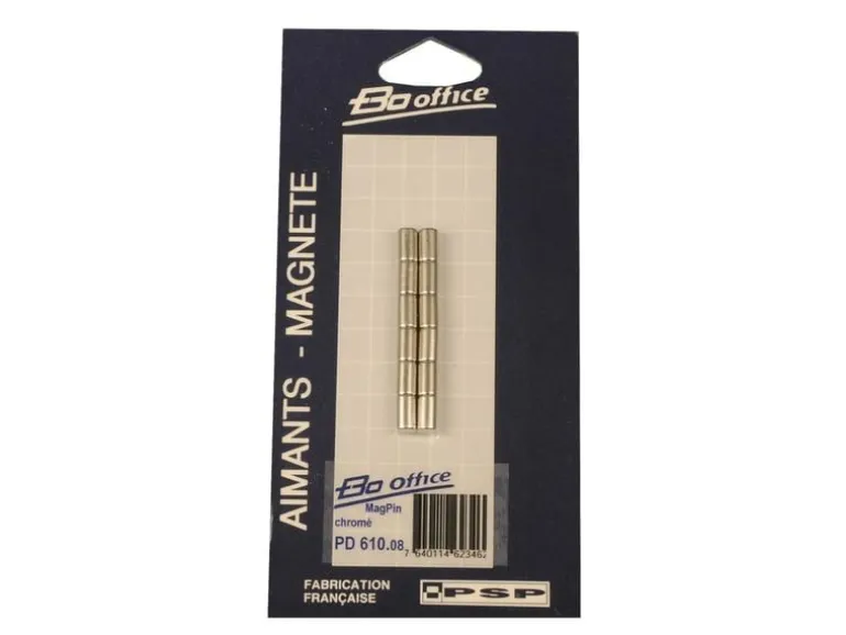 BoOffice Haftmagnet MagPin 12 Stück, Silber
